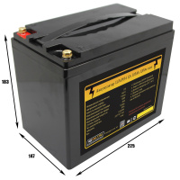 Аккумулятор LiFePO4 герметичный для ИБП 12в 105Ач до 1200Вт